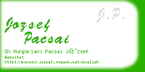jozsef pacsai business card